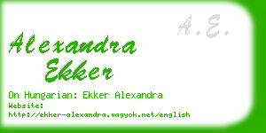 alexandra ekker business card